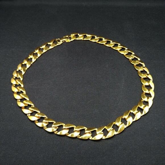 Vintage Napier Chunky Chain Necklace, Gold Plated, 1980s, 20" - Picture 9 of 10